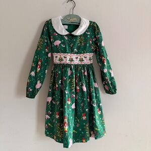 Bonnie Jean Smocked Nutcracker Dress 4T Christmas Collared Preppy Ballerina Cute